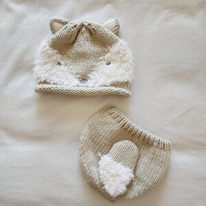 Cloud Island Fox Beanie and Diaper Cover Set - Newborn to 1 Month
